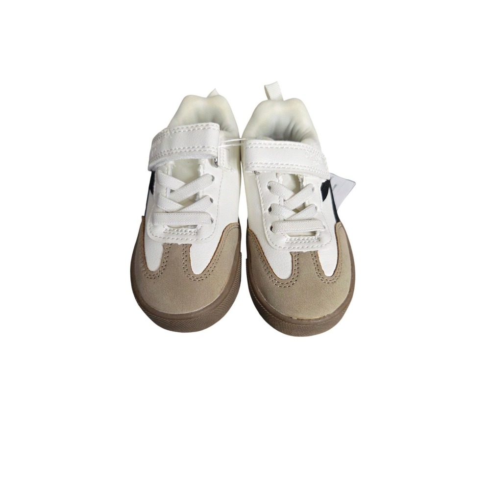 OshKosh B'gosh White and Tan Baby Walker Sneakers